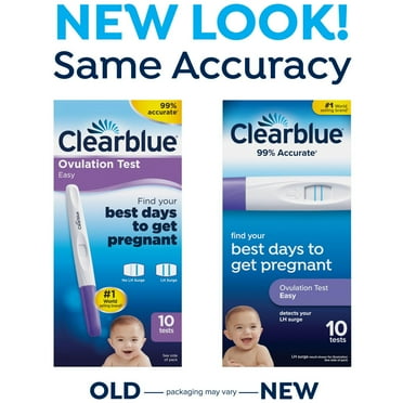 Kit de Test d’ovulation Clearblue Facile, bâtonnets-tests d’ovulation à domicile, 10 test(s)