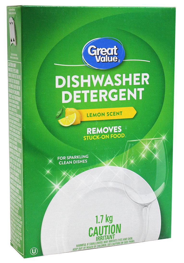 Great Value Lemon Scent Dishwasher Detergent, 1.7 kg, Lemon Scent