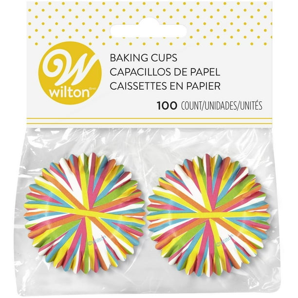 Wilton mini-caissettes à motif disque couleurs 100 caissettes