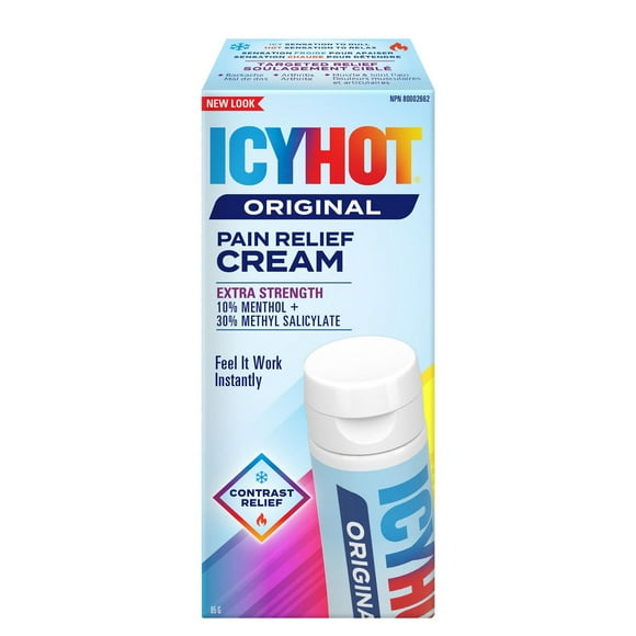 Icy Hot Extra Strength Pain Relief Cream, Fast-Acting Muscle and Joint Pain Relief from Discomfort Caused by Arthritis, Sprains and Strains, Methyl Salicylate 30%, Menthol 10%, 85g Tube, 85 g