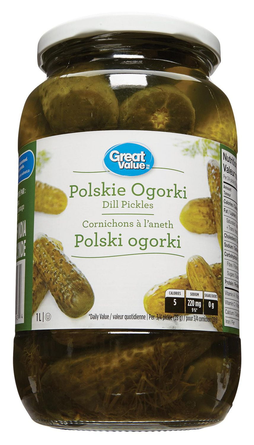 Great Value Polskie Ogorki Dill Pickles Walmart Canada