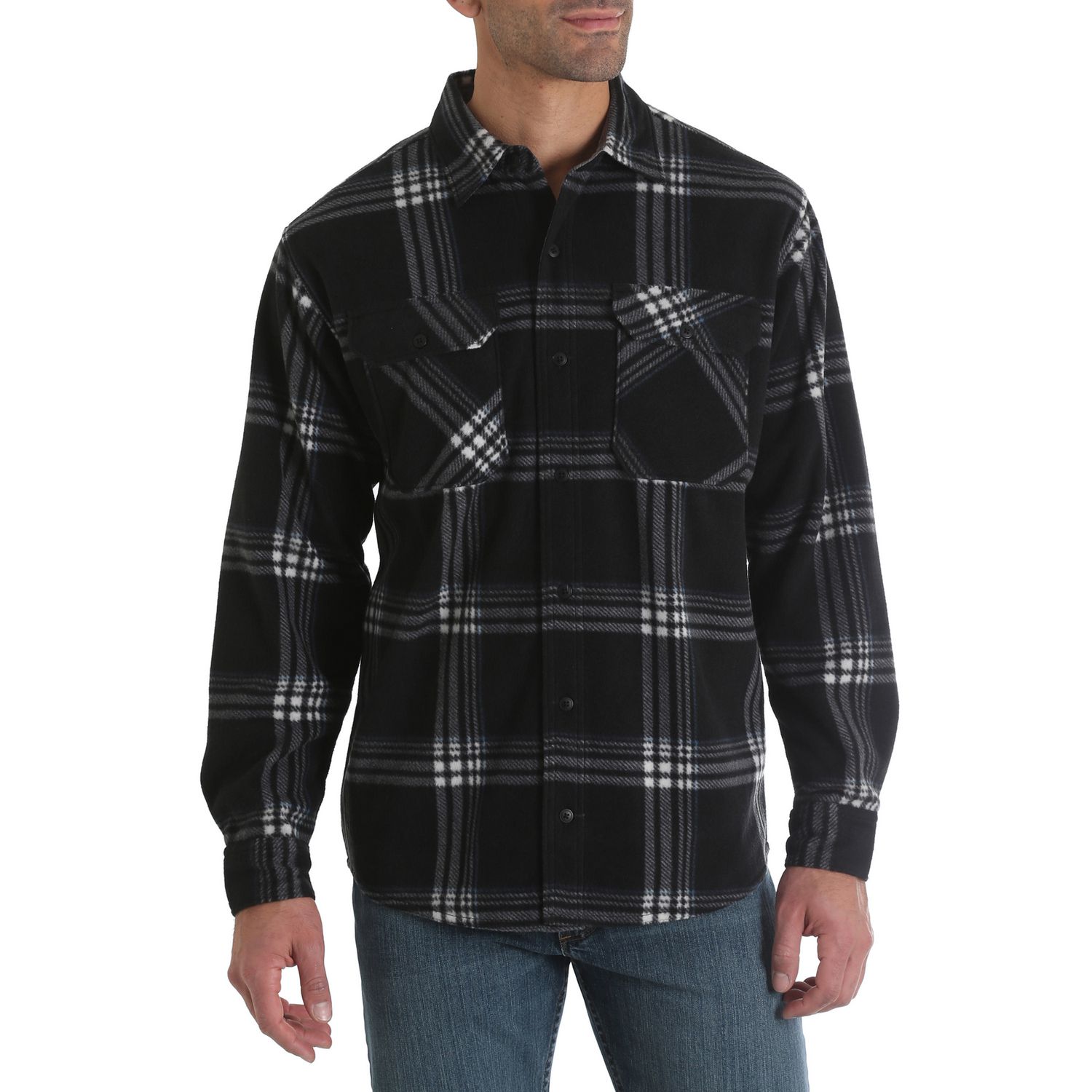 Wrangler Men's Long Sleeve Fleece Shirt | Walmart Canada