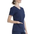 thumbnail image 3 of Scrubstar Women's Core Essentials Stretch Poplin Mock Wrap Scrub Top, 3 of 4