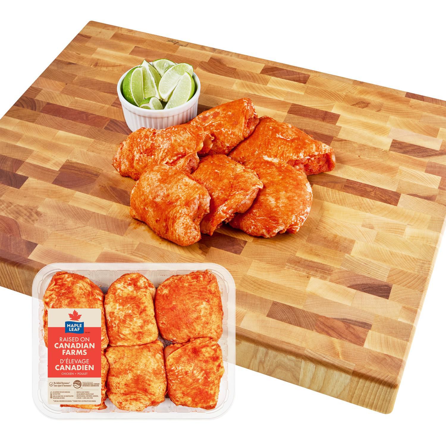 Maple Leaf BBQ Seasoned Chicken Thighs, 6 pc, 0.94 - 1.04 KG