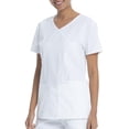 thumbnail image 4 of Scrubstar Women's Core Essentials Stretch Poplin Mock Wrap Scrub Top, 4 of 6