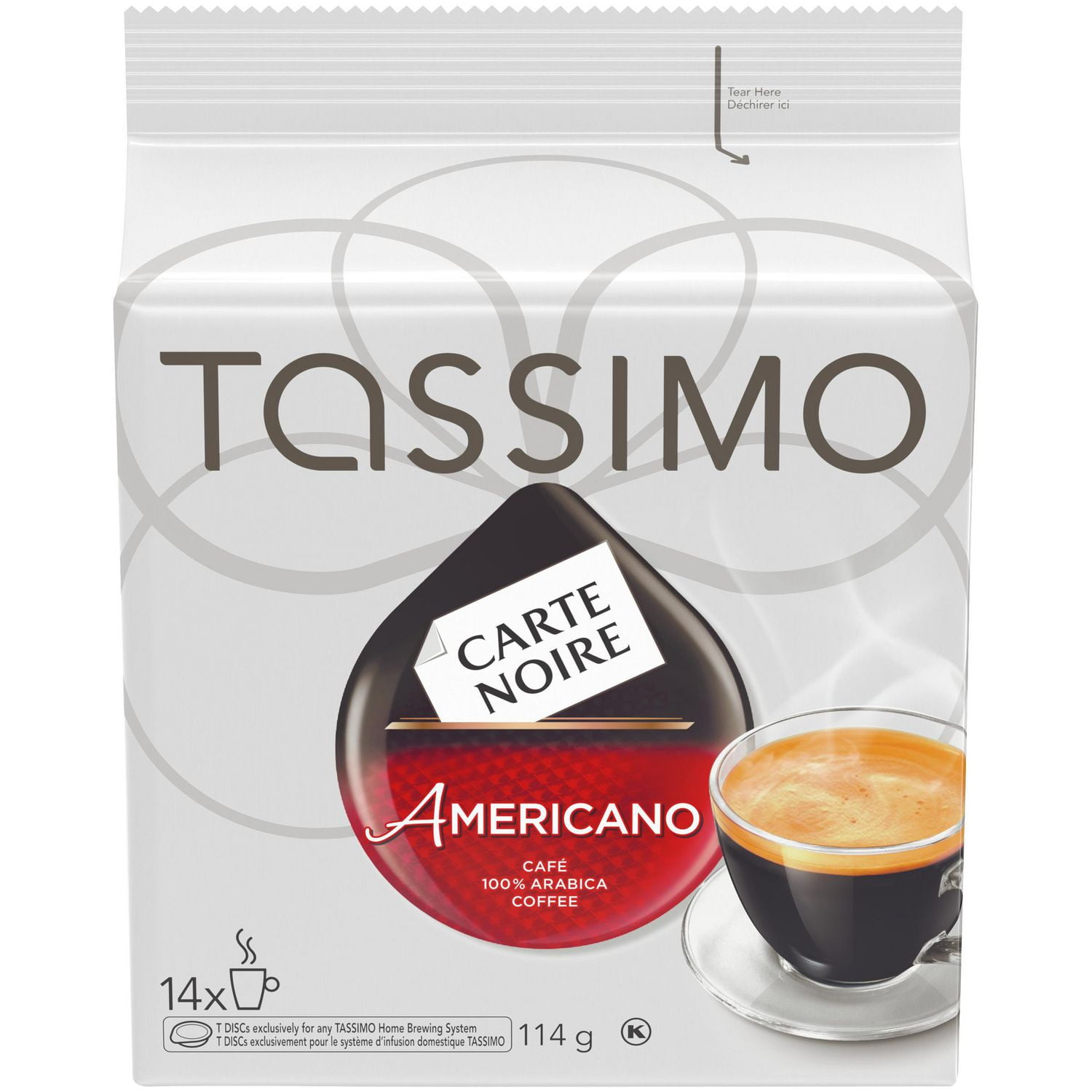 Tassimo Carte Noire Americano Coffee Single Serve T Discs Walmart Canada