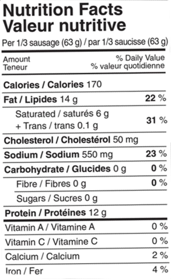 Harvest Meats Double Smoked Farmer's Sausage Gluten Free, 375 g