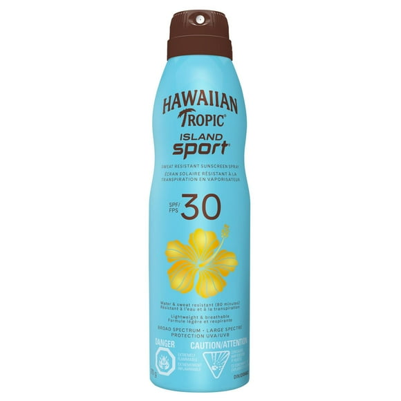 Hawaiian Tropic® Island Sport® Sweat Resistant Sunscreen Spray, SPF 30, 170g