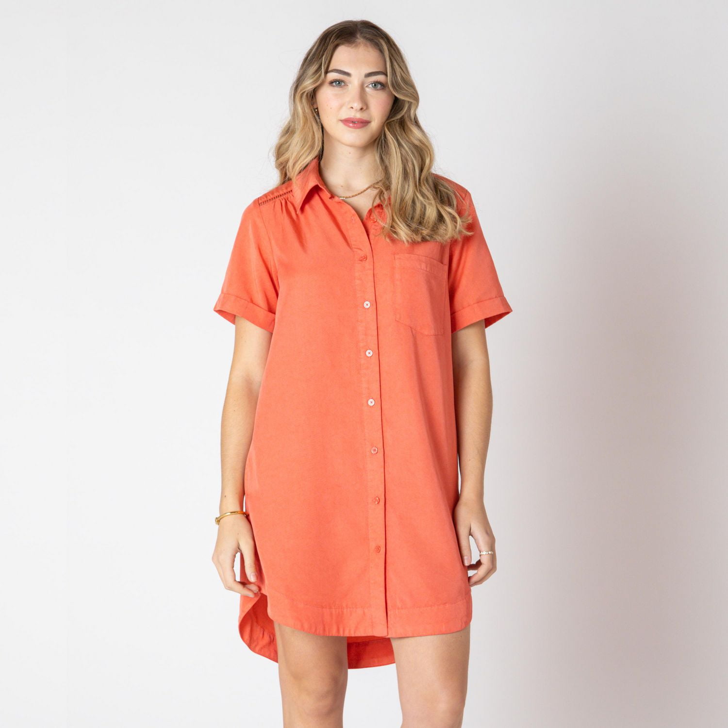 Devoted Mini robe en denim à manches courtes