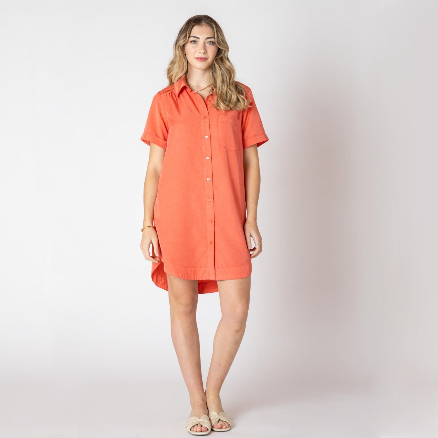 Devoted Mini robe en denim à manches courtes