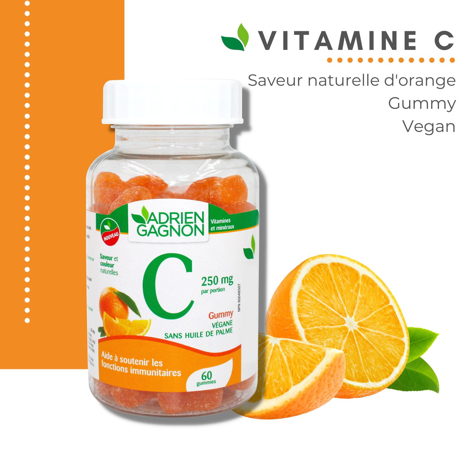 Adrien Gagnon-Gummy & Vegan Vitamin C, 250 mg