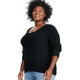 thumbnail image 2 of George Women's Plus Criss-Cross Back Sweater, 2 of 6