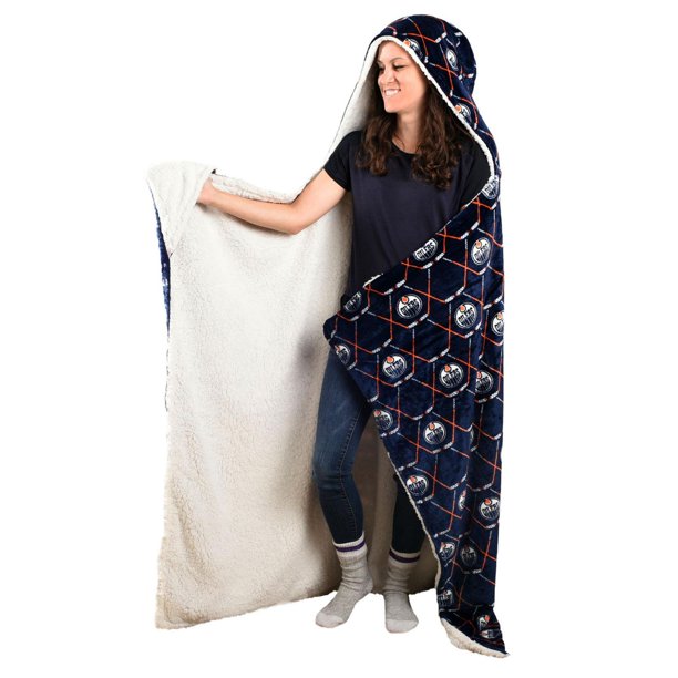 NHL Edmonton Oilers Hooded Wearable Throw Blanket, 50" x 70" Walmart.ca
