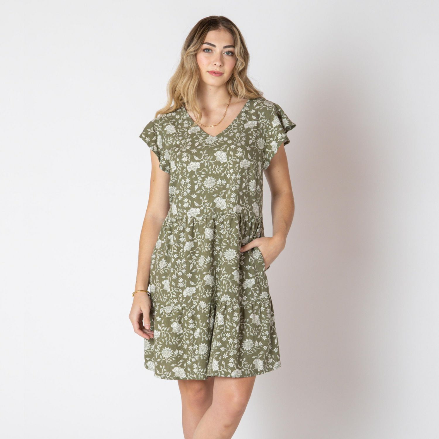 Devoted floral midi dress