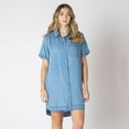thumbnail image 1 of Devoted short sleeve denim mini dress, 1 of 4