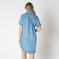 thumbnail image 3 of Devoted short sleeve denim mini dress, 3 of 4