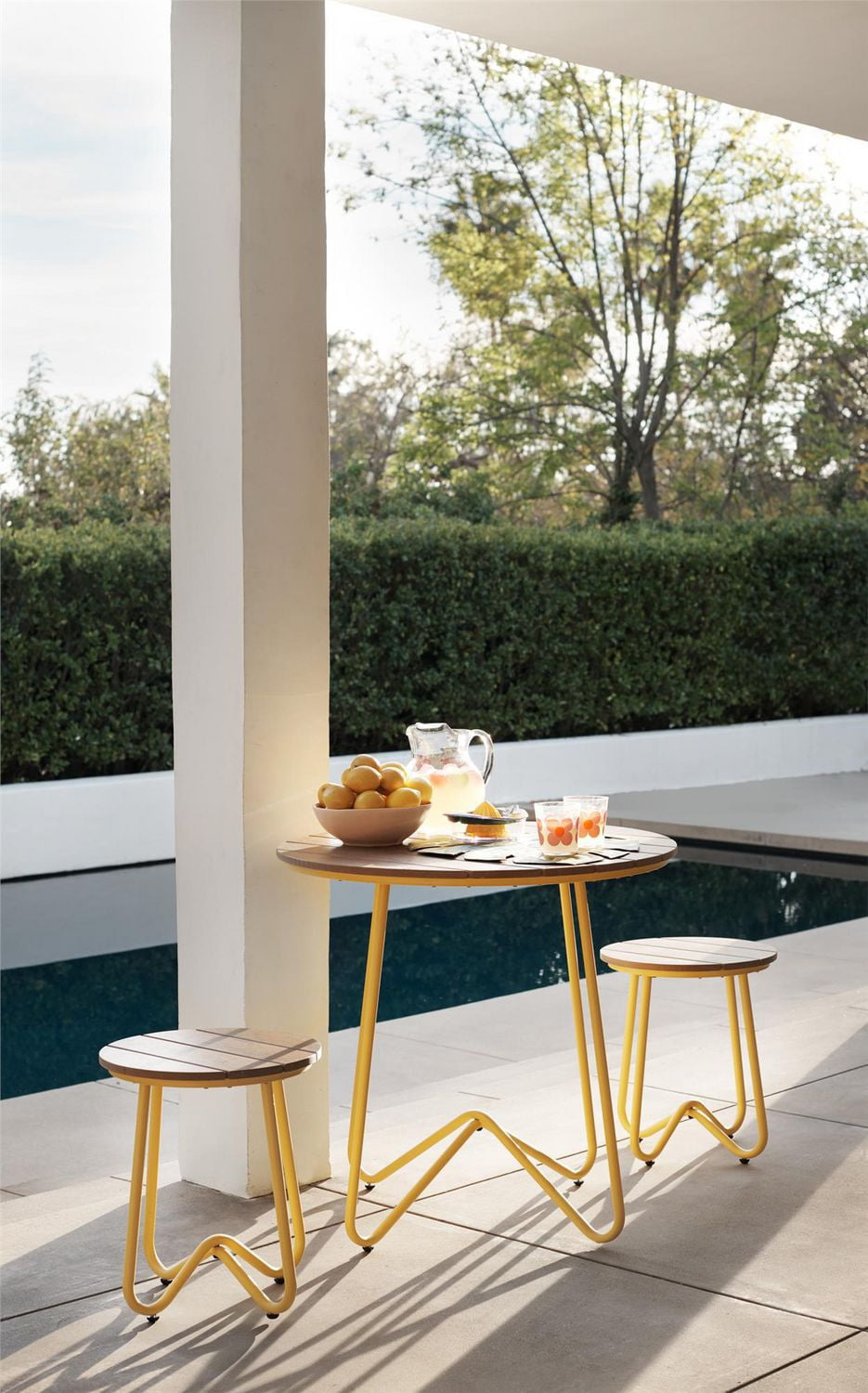 walmart canada outdoor furniture on Novogratz Poolside Gossip Collection Bobbi Outdoor Indoor Bistro Set 3 Piece Charcoal Gray Walmart Canada