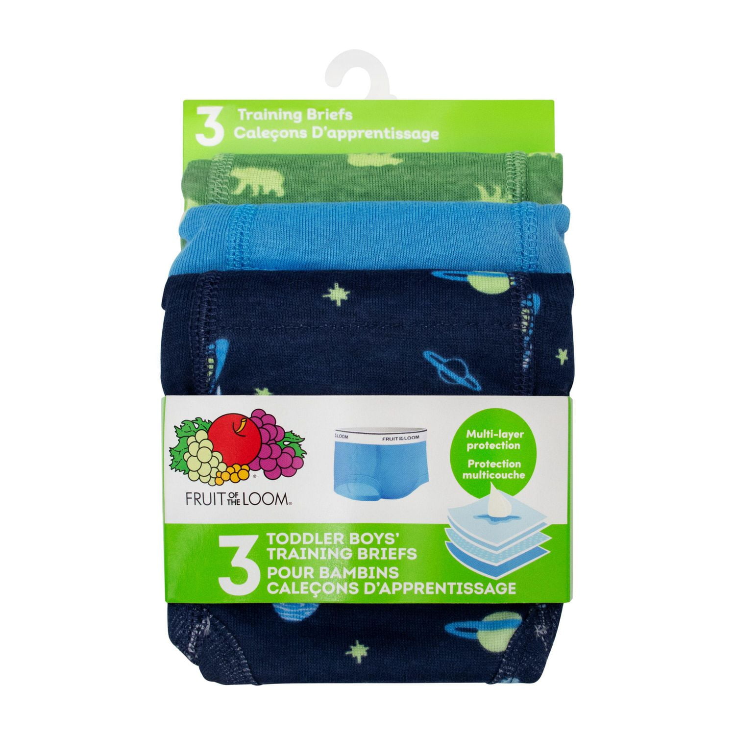 Boxers d'entraînement pour tout-petits garçons, paquet de 3 assortis Tailles 2T- 5T