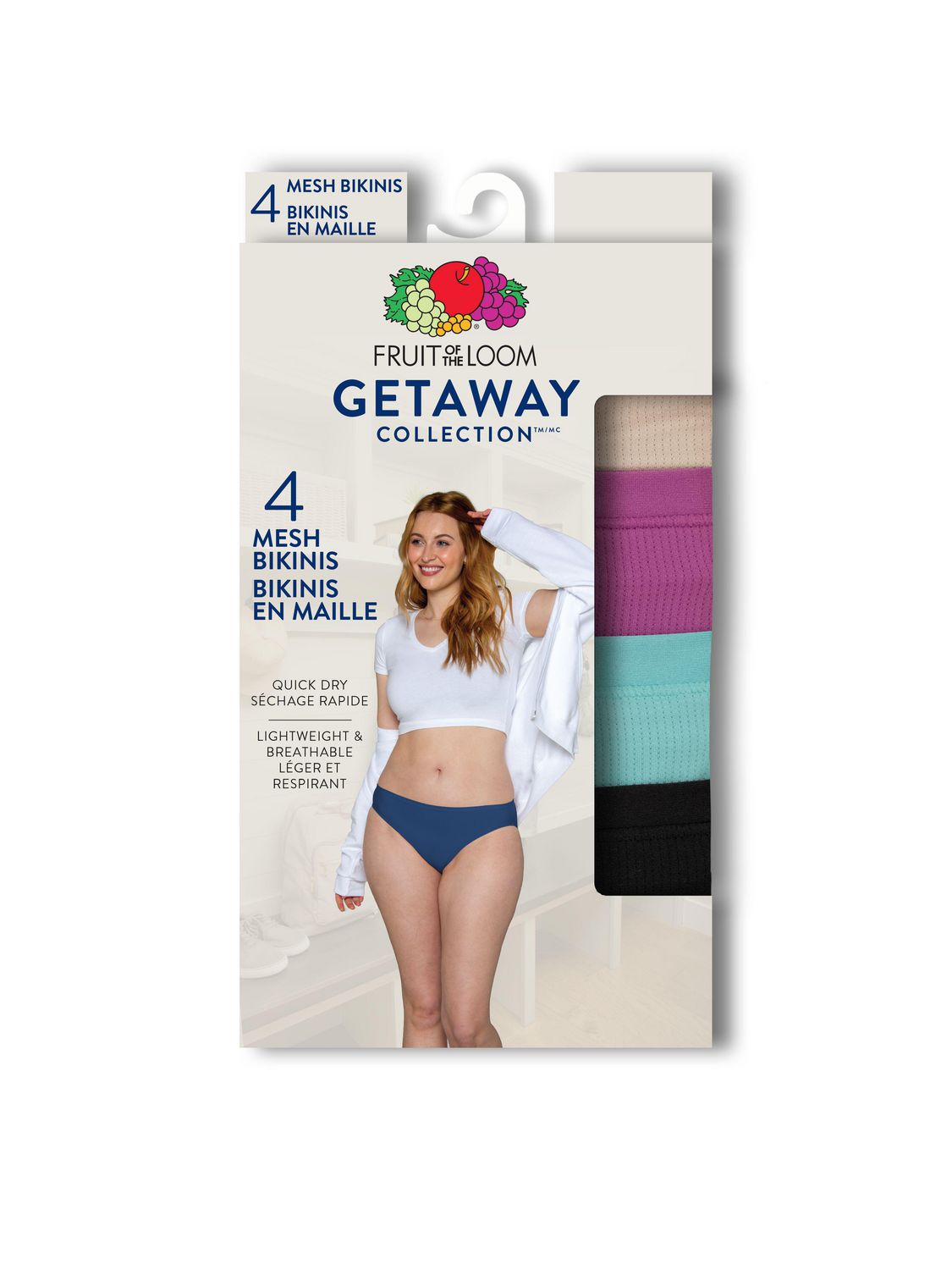 Women's Getaway Collection Bikini, Assorted 4 Pack