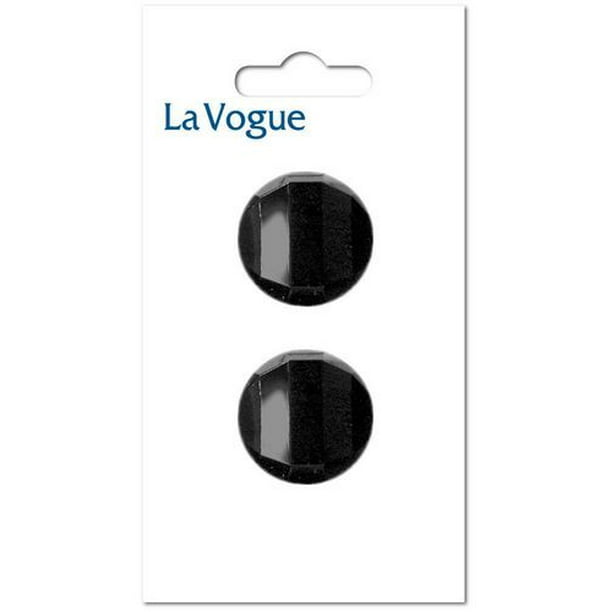 La Vogue 30 mm bouton à tige - noir La Vogue 30 mm bouton à tige - noir