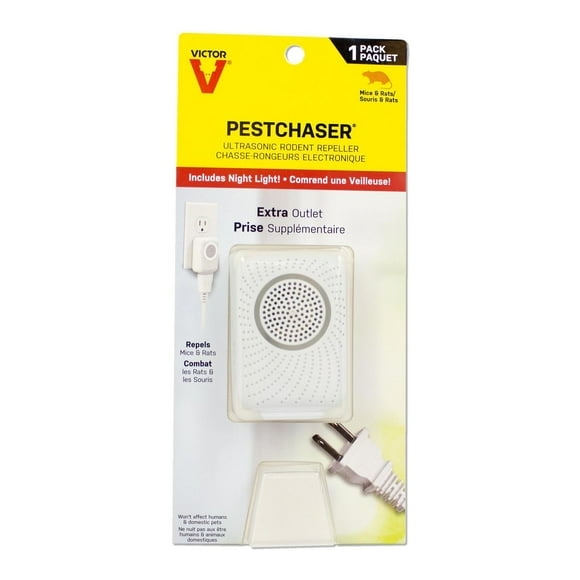VICTOR® PESTCHASER® Rodent Repellent with Nightlight & Extra Outlet - 1 Unit