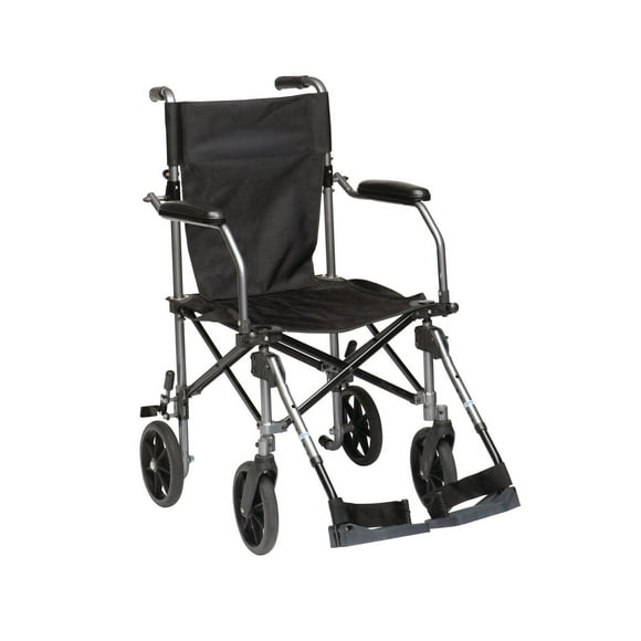 Drive Medical Black Travelite Chair in a Bag Transport Wheelchair
