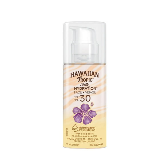 Hawaiian Tropic® Silk Hydration® Weightless™ Oil-Free Face Sunscreen Lotion, SPF30, 50mL