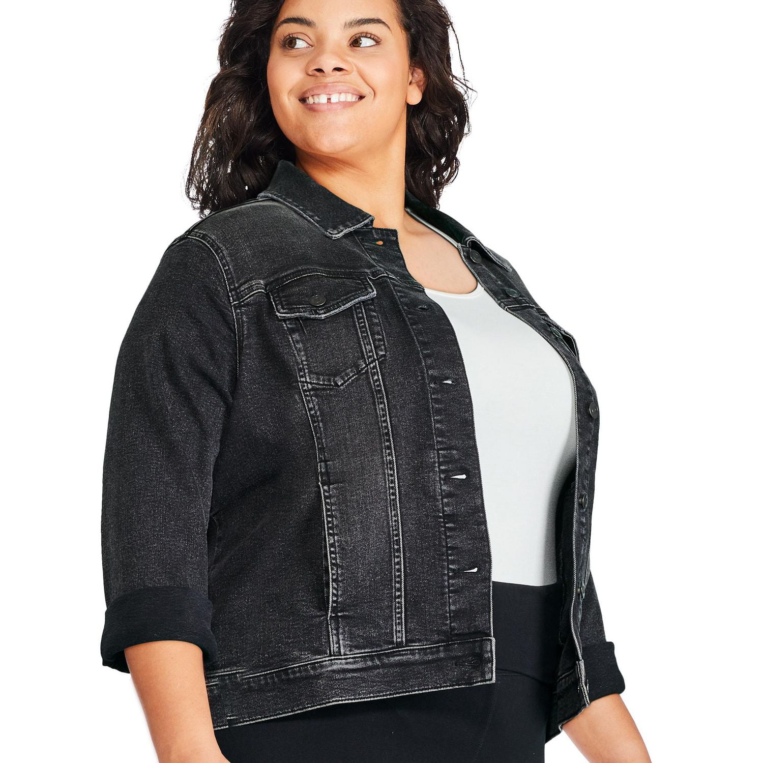 Veste en jean George Plus pour femmes Tailles 1X-4X