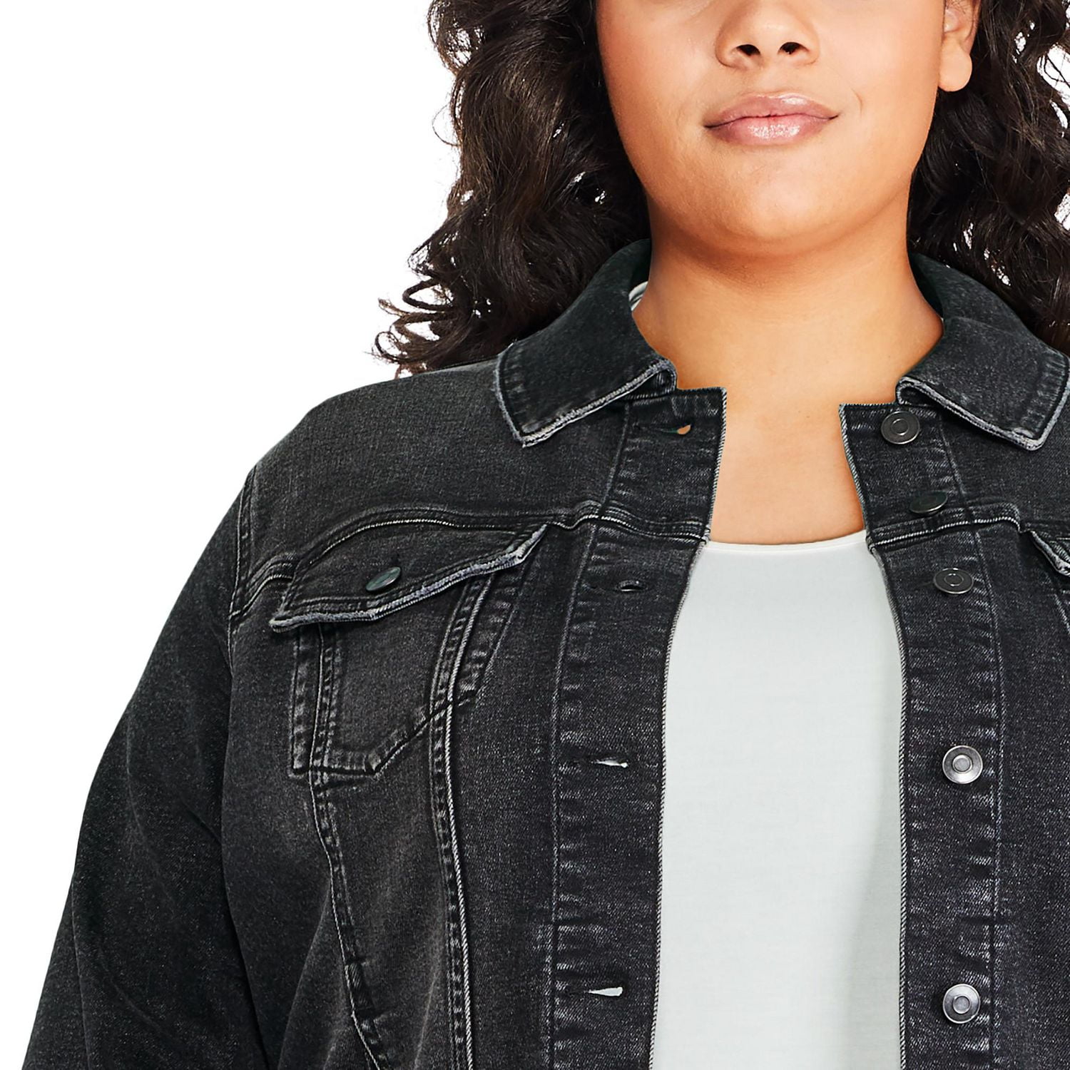 Veste en jean George Plus pour femmes Tailles 1X-4X
