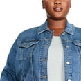 thumbnail image 4 of George Women's Plus Denim Trucker Jacket, 4 of 6