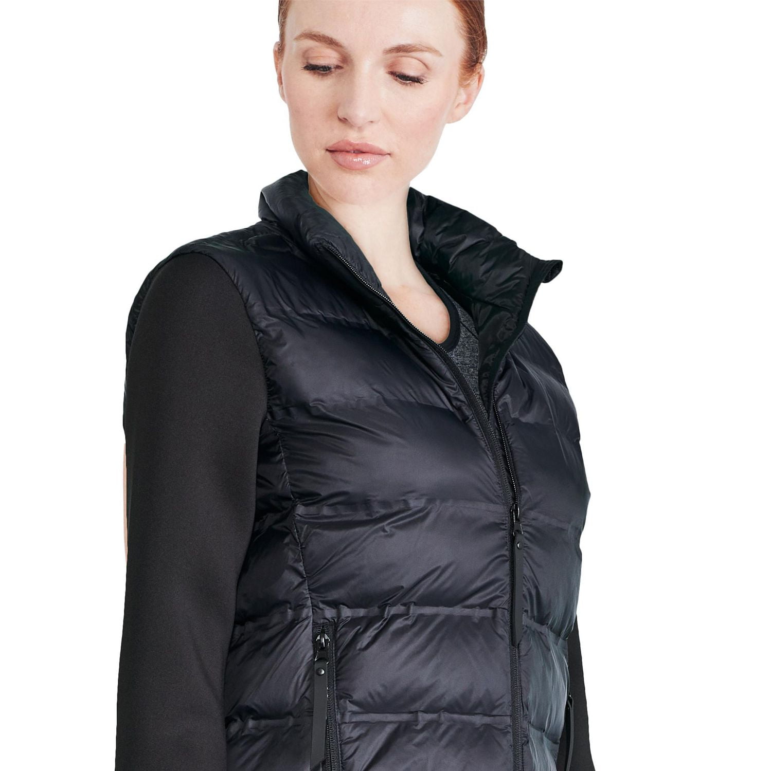 Athletic Works Women's Hybrid Puffer Jacket, Sizes XS-XXL