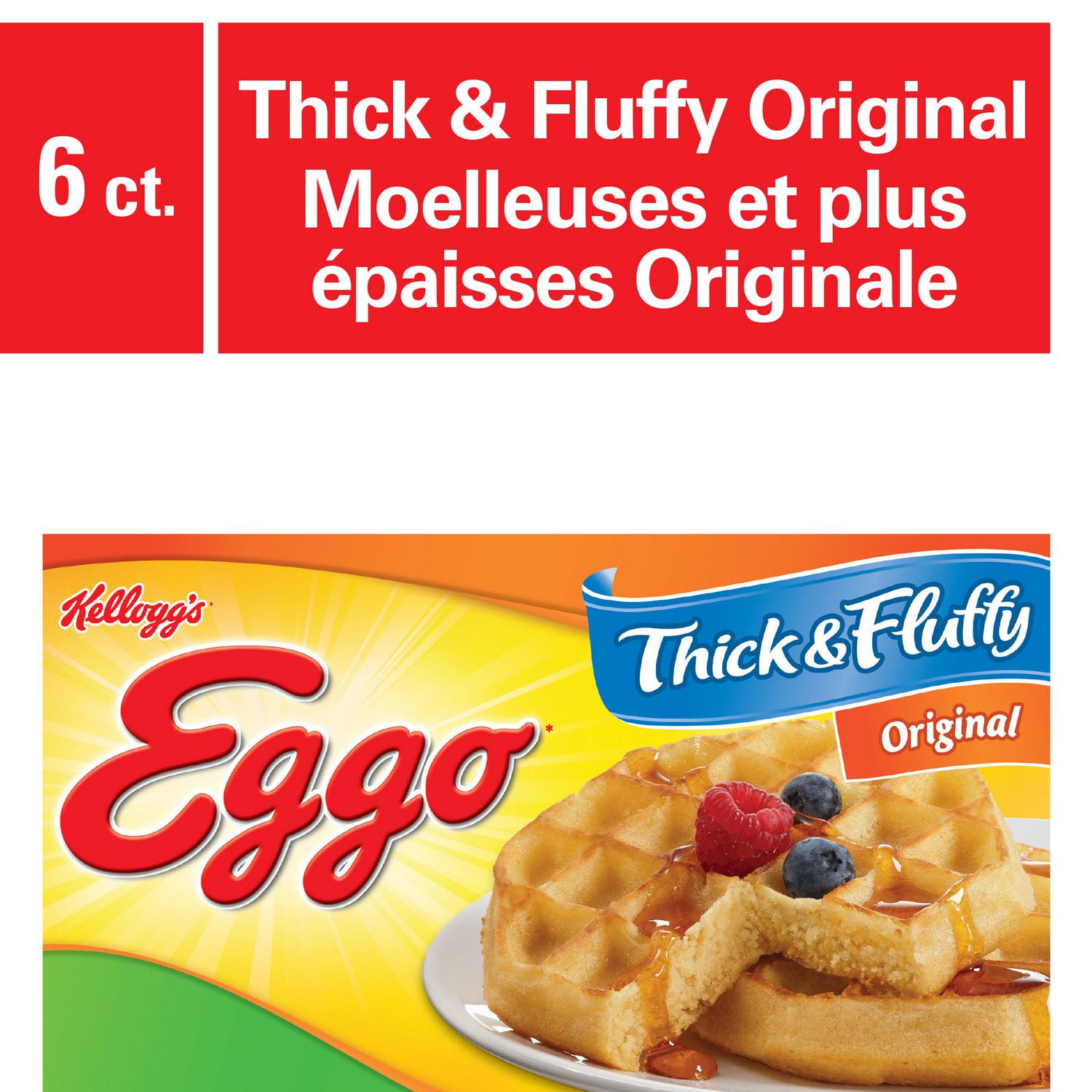EGGO Thick & Fluffy Original Belgian Waffles, 330g (6 waffles