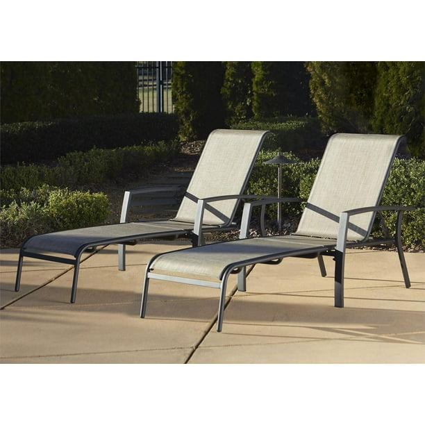 Cosco Outdoor Adjustable Aluminum Chaise Lounge Chair Serene Ridge