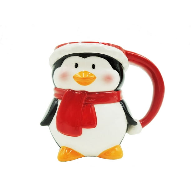Tasse 3D de Holiday Time 13,60 oz, grande - pingouin