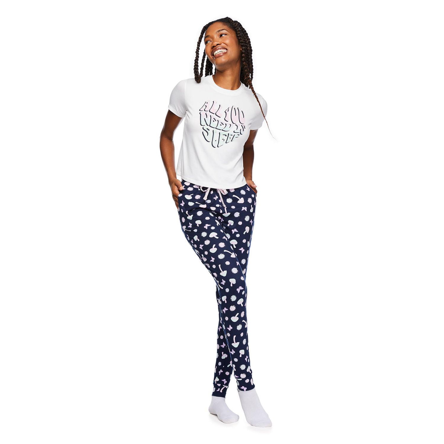 No Boundaries Women's Pajama 2-Piece Set