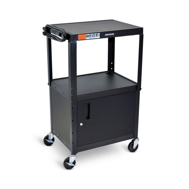 Luxor Adjustable-Height Steel AV Cart - Cabinet - Walmart.ca