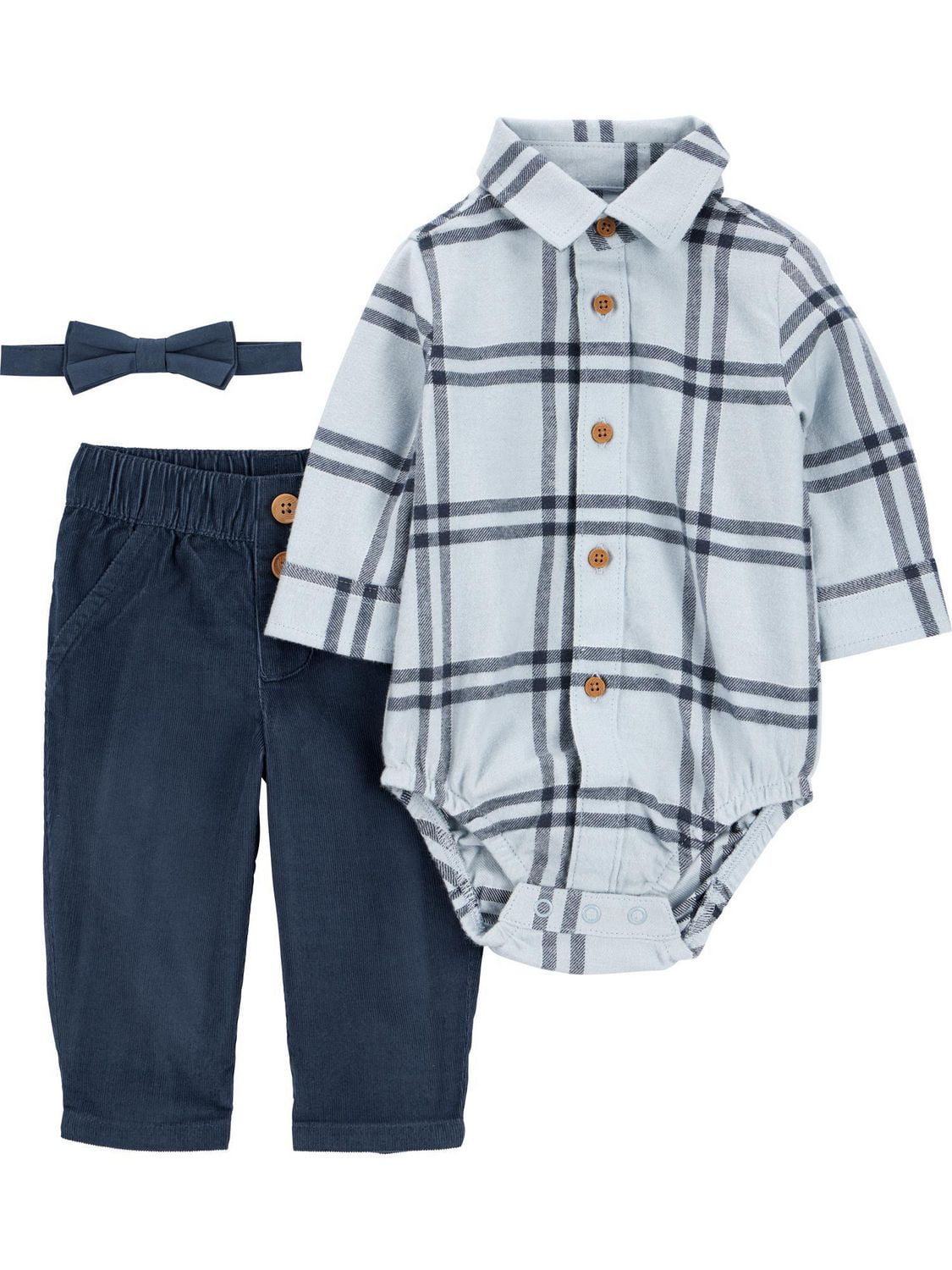 Carter's Child of Mine Baby Boys' Blue Plaid Set