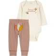 thumbnail image 1 of Carter's Child of Mine Baby Unisex Bodysuit Pant Set - My First Thanksgiving, 1 of 3