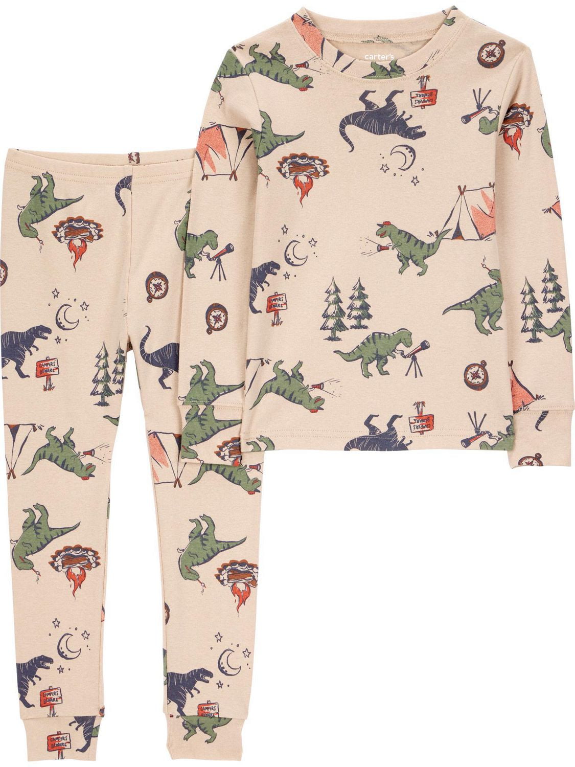 Carter's Child of Mine Pyjama 2 pièces pour tout-petit garçon - Camping Dino Tailles : 6/9 mois 5T
