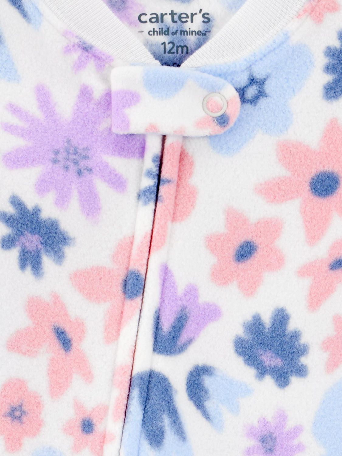 Carter's Child of Mine Toddler Girls' 1-Piece Pajama - Blue Floral, Sizes: 6/9 Months 5T