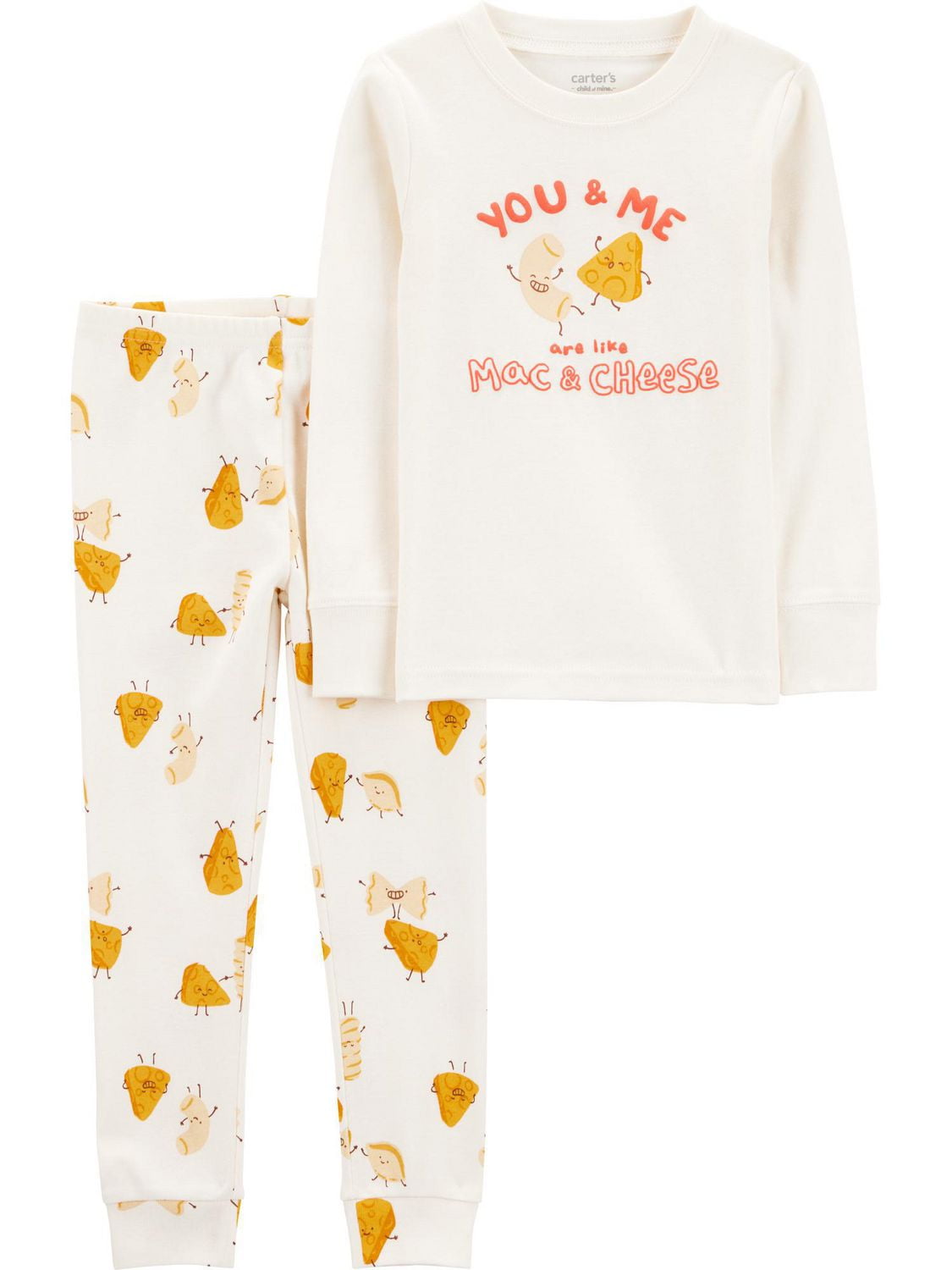 Carter's Child of Mine Toddler Unisex 2-Piece Pajama - Mac N Cheese
