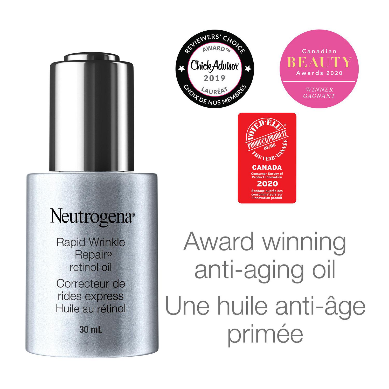 Neutrogena Anti Aging Retinol Oil For Face, Rapid Wrinkle Repair