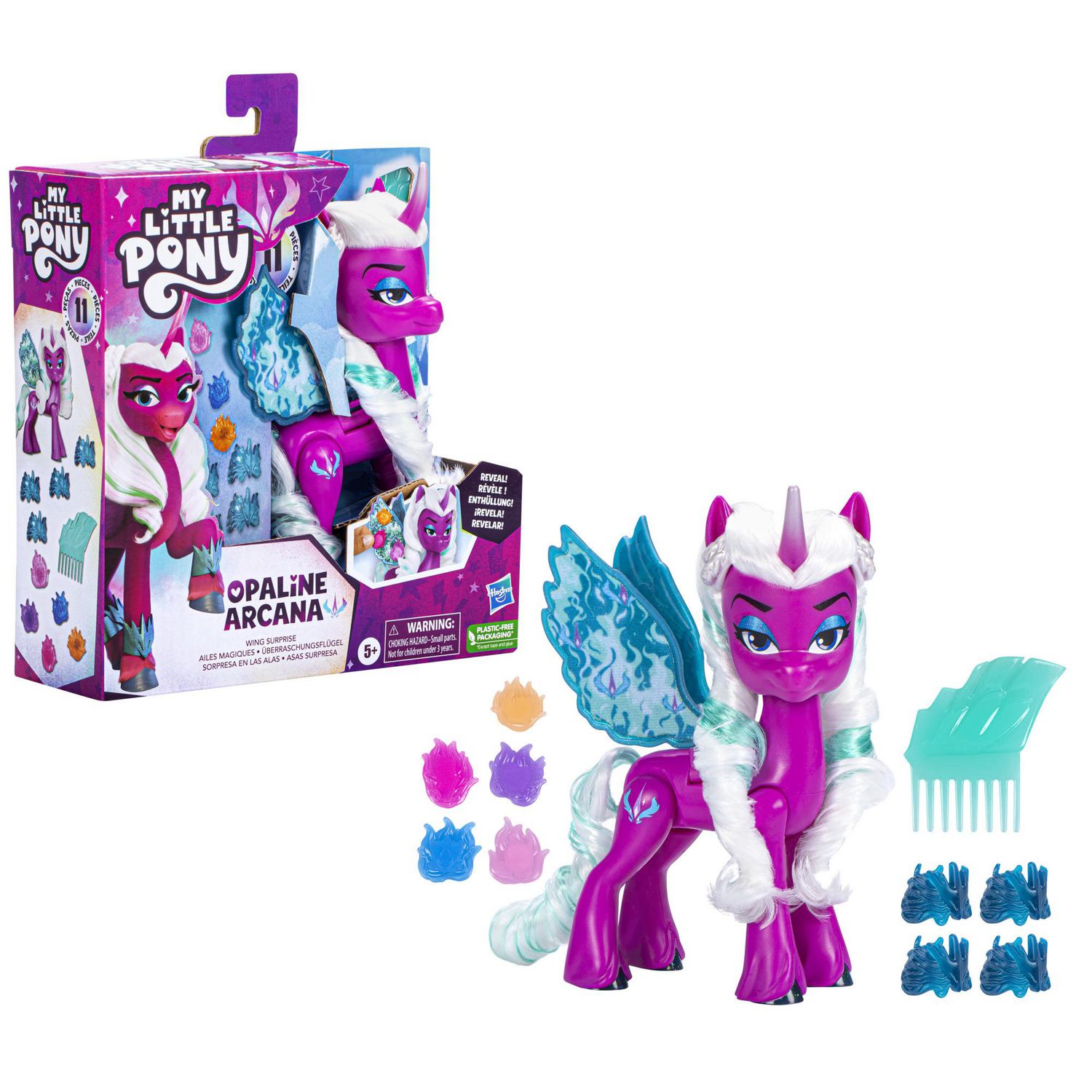 My Little Pony Toys Opaline Arcana Wing Surprise Fashion Doll with Wings and Accessories