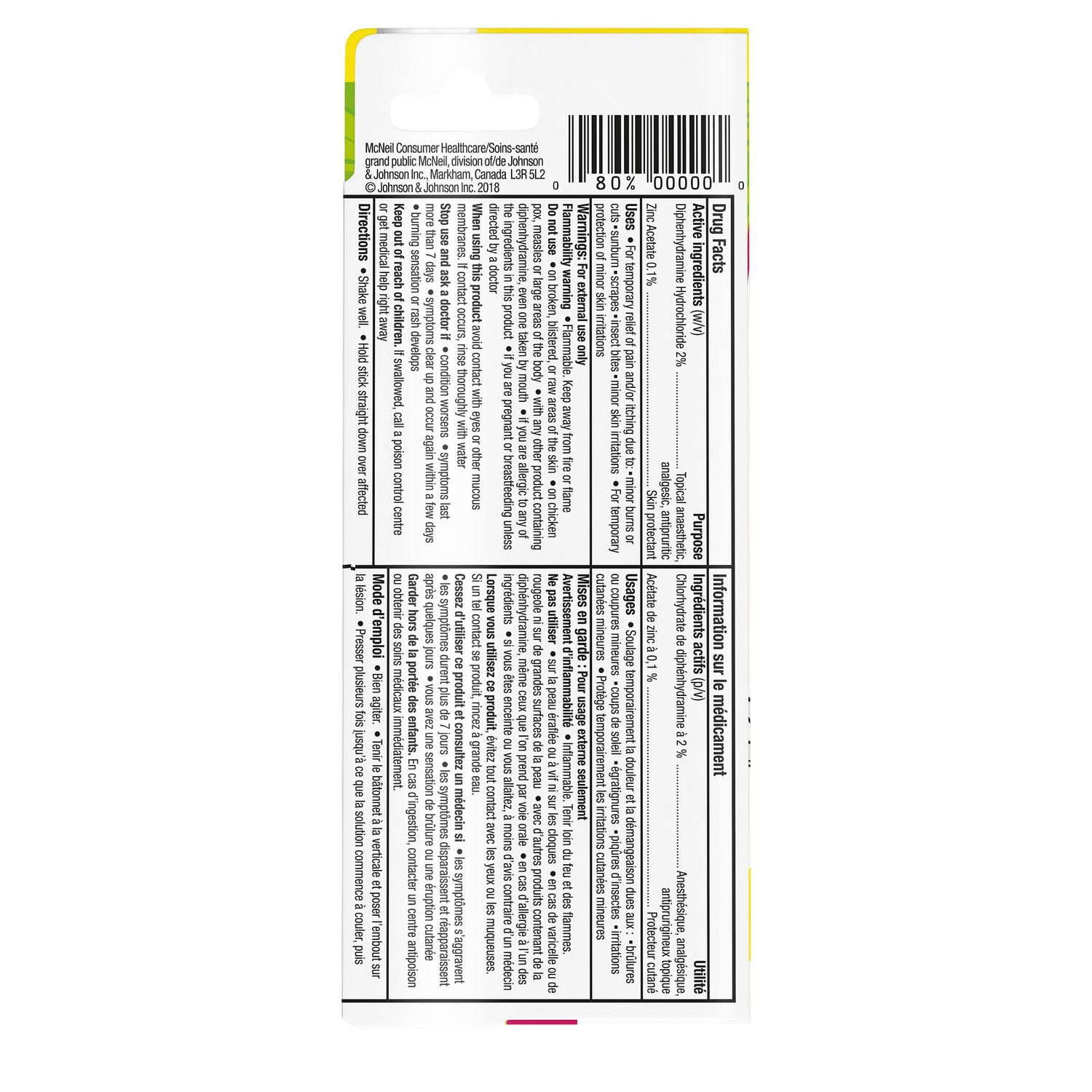 Benadryl Children's Itch and Pain Relief Stick for Bug Bites, 14 mL