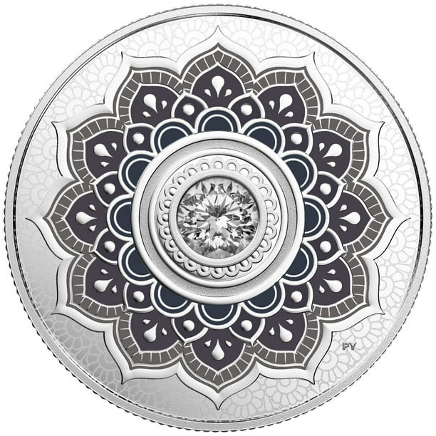 Pierres de naissance Swarovski®: avril - Pièce de 99,99% en argent fin avec cristaux Swarovski® de la Monnaie royale canadienne