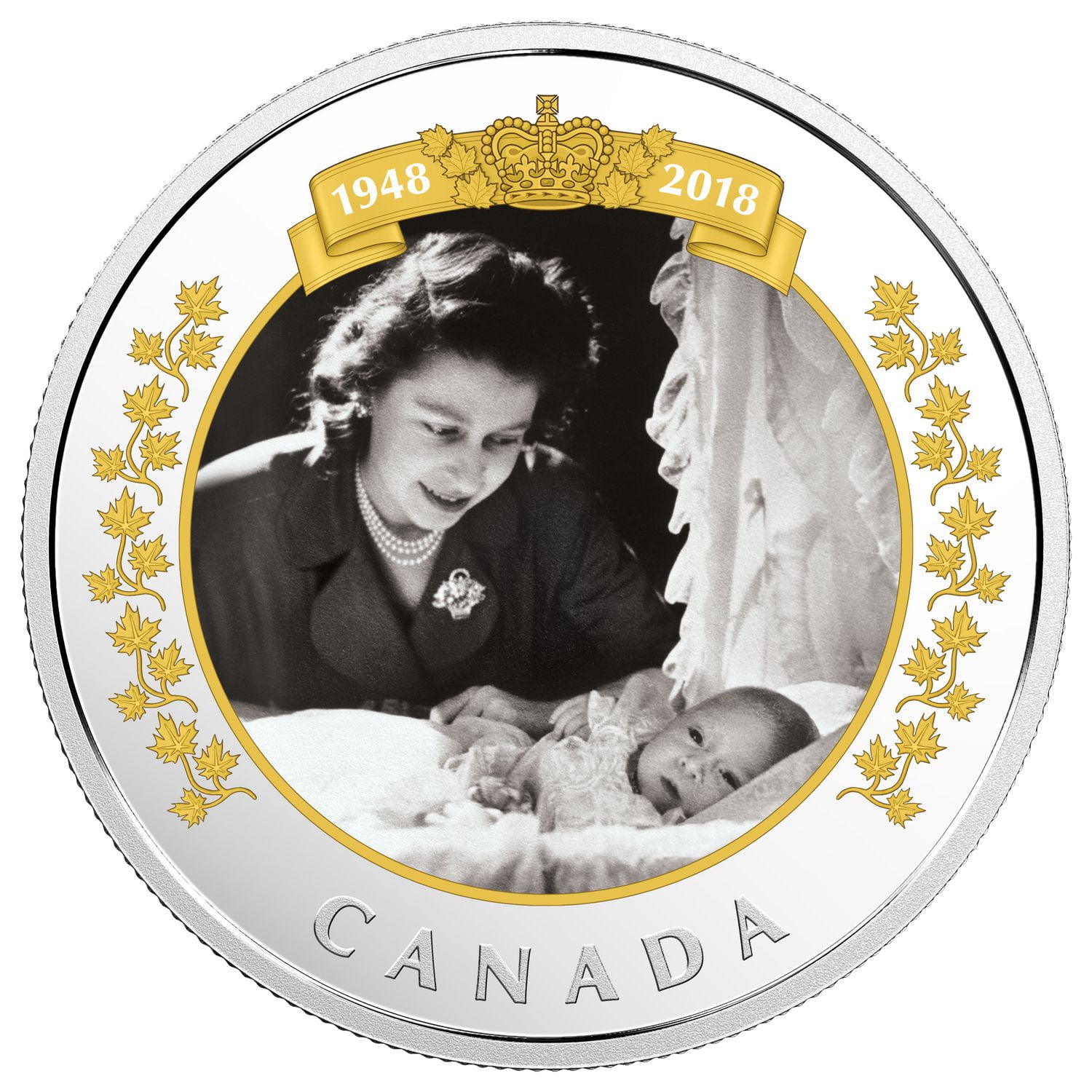 Royal Canadian Mint Royal Portait 1oz Fine Silver Coin Celebrating