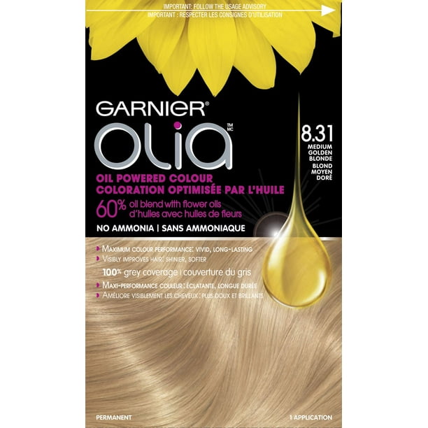 Coloration permanente optimisée par l'huile pour les cheveux sans ammoniaque Olia de Garnier