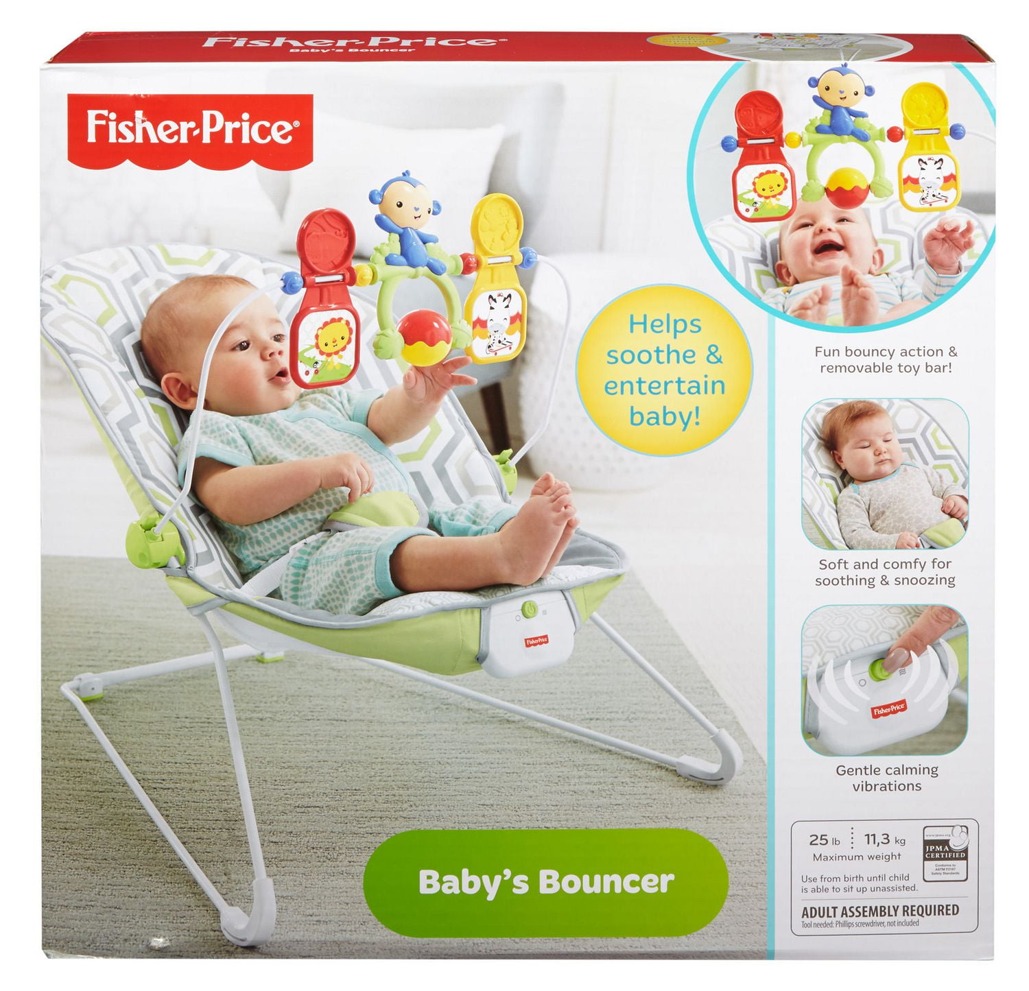 fisher price geometric bouncer