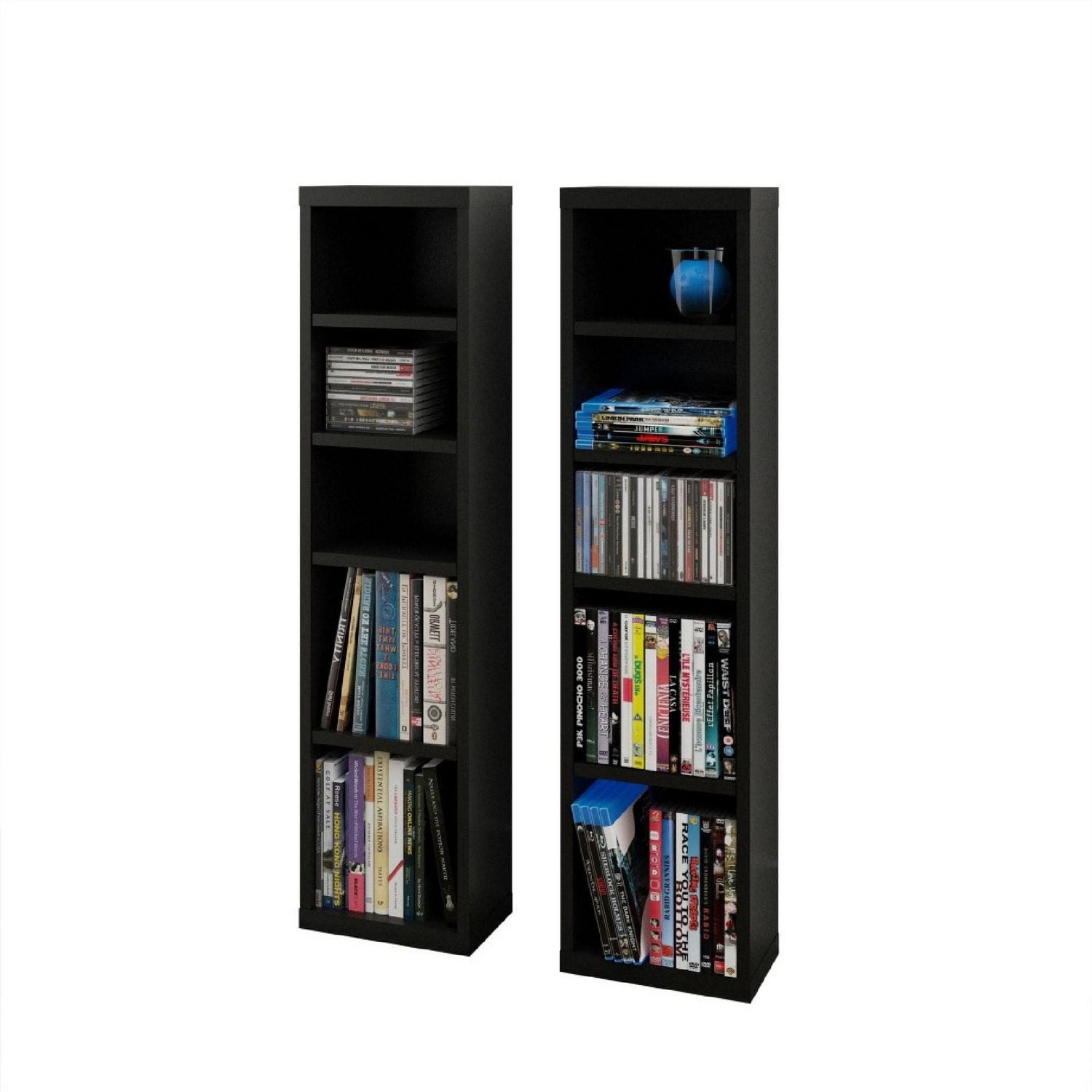SereniT CD/DVD Towers (Set of 2), Black Walmart Canada