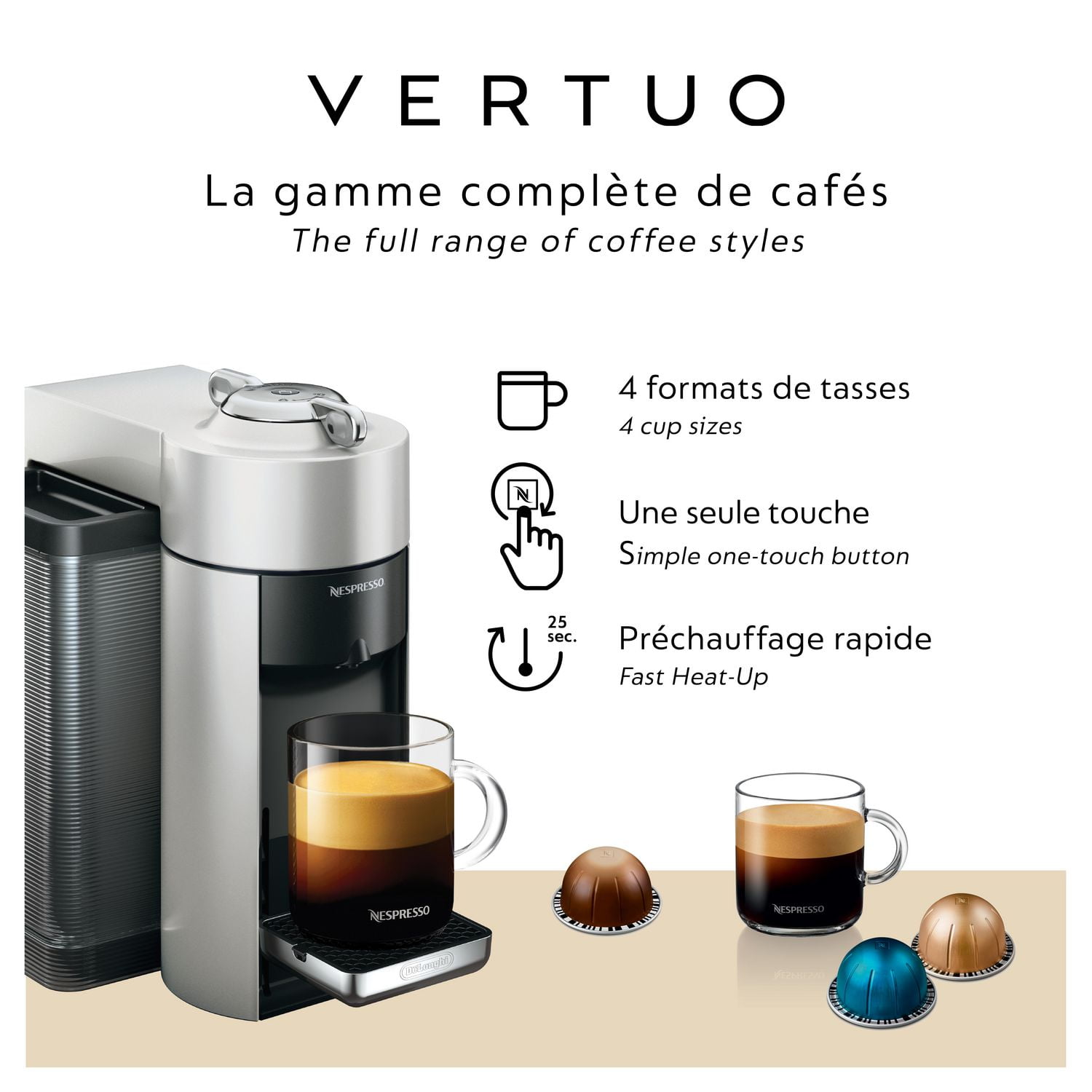 Nespresso coffee clearance machine with aeroccino